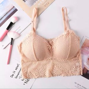 Seamless Lace Bralette Peach